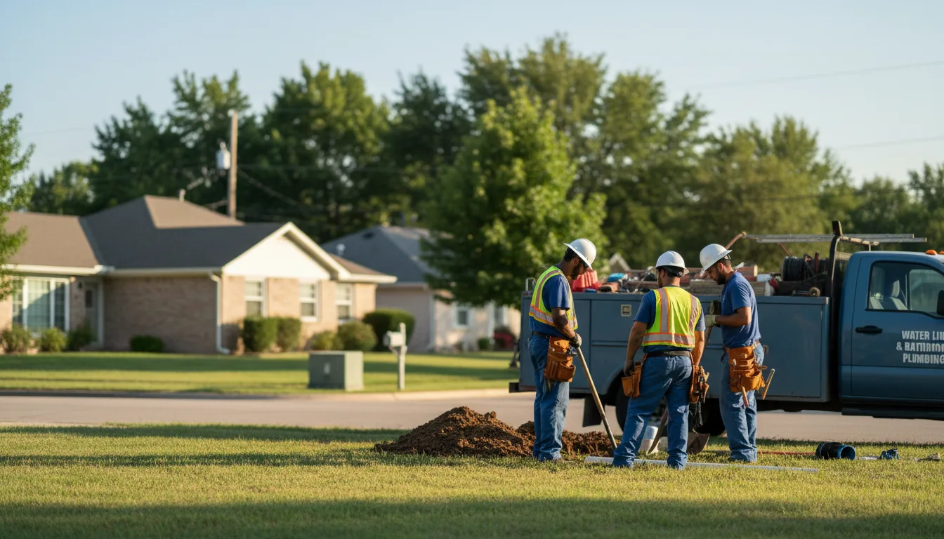 Residential water line and bathroom plumbing service in New Lisbon, WI